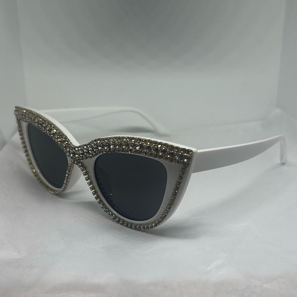 Bling Rhinestone Cat Eye Glasses